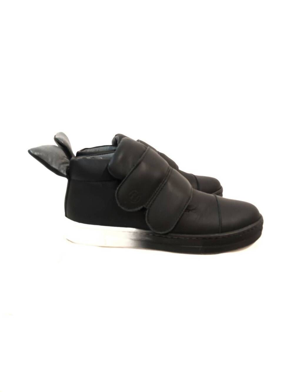 NEW NATURINO boys high top sneakers in black and white